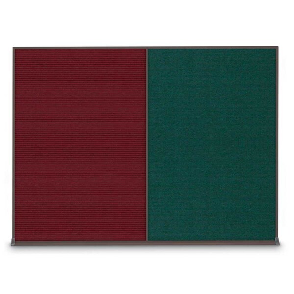 United Visual Products Double Door Radius Corkboard, 60"X36", S UV8004-SATIN-SURF - main